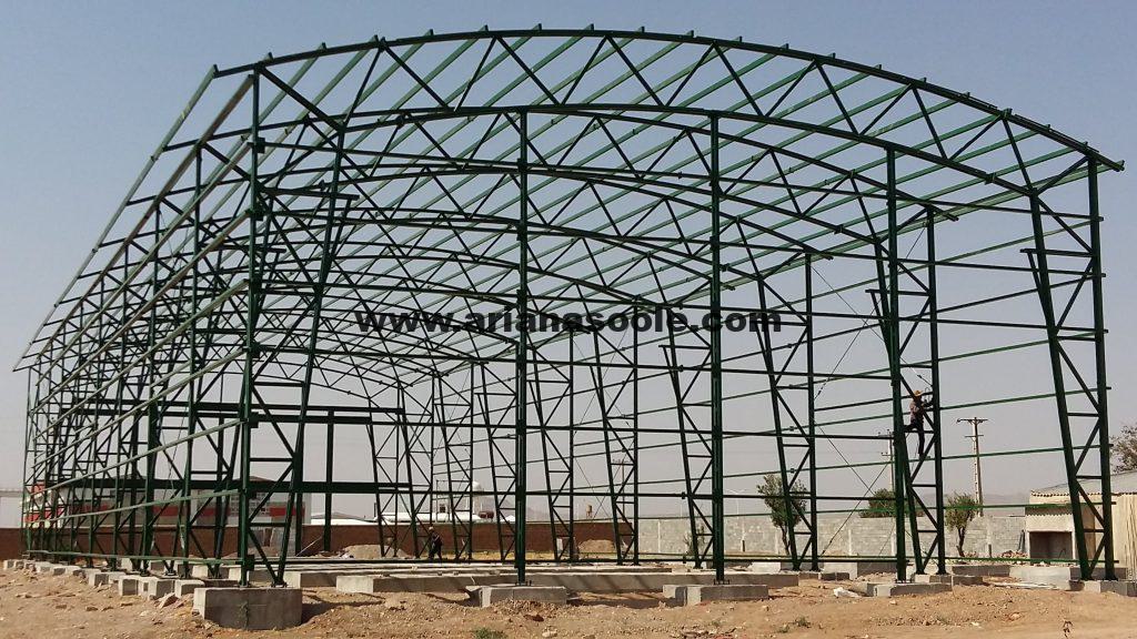 اجرای پروژه سوله خرپایی در اراک برای آقای میرخشخو